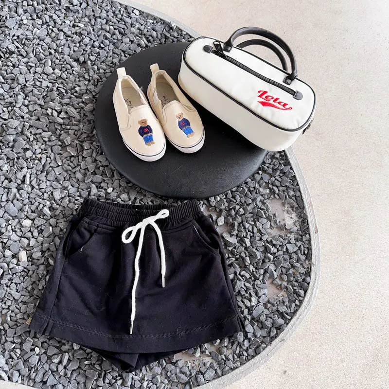 Wholesale Toddler Girls Boys Summer Solid Candy Color Drawstring Shorts - Image 6