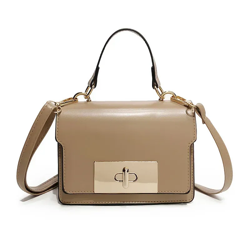 Simple Fashion Trendy All-match Versatile Shield Lock Buckle Messenger Handbags Design Crossbody Doctor Bags - Image 11