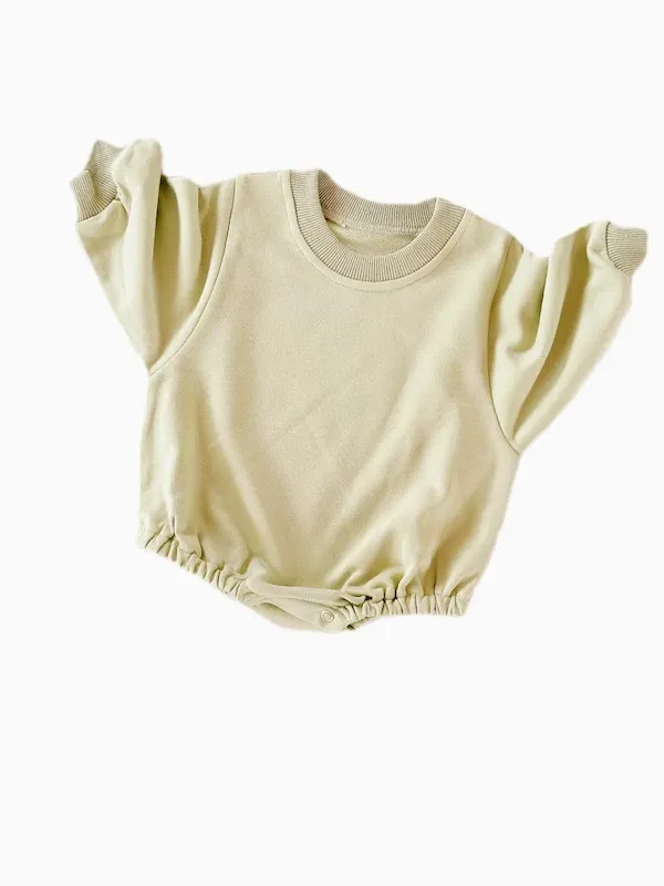 Wholesale Kids Baby Boys And Girls Fashion Simple Solid Color Round-Neck Long-Sleeve Rompers - Image 28