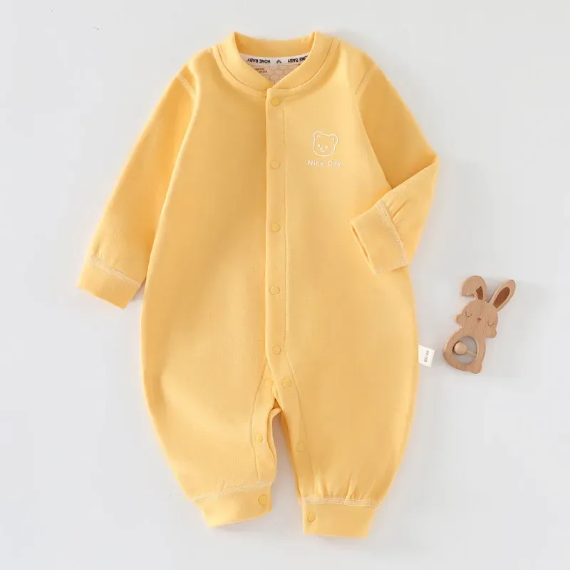Wholesale Baby Autumn And Winter Basic Long-Sleeved Jumpsuits - Image 7