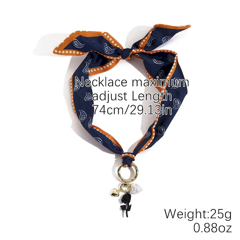 Wholesale Summer Satin Scarf Necklace - Image 6