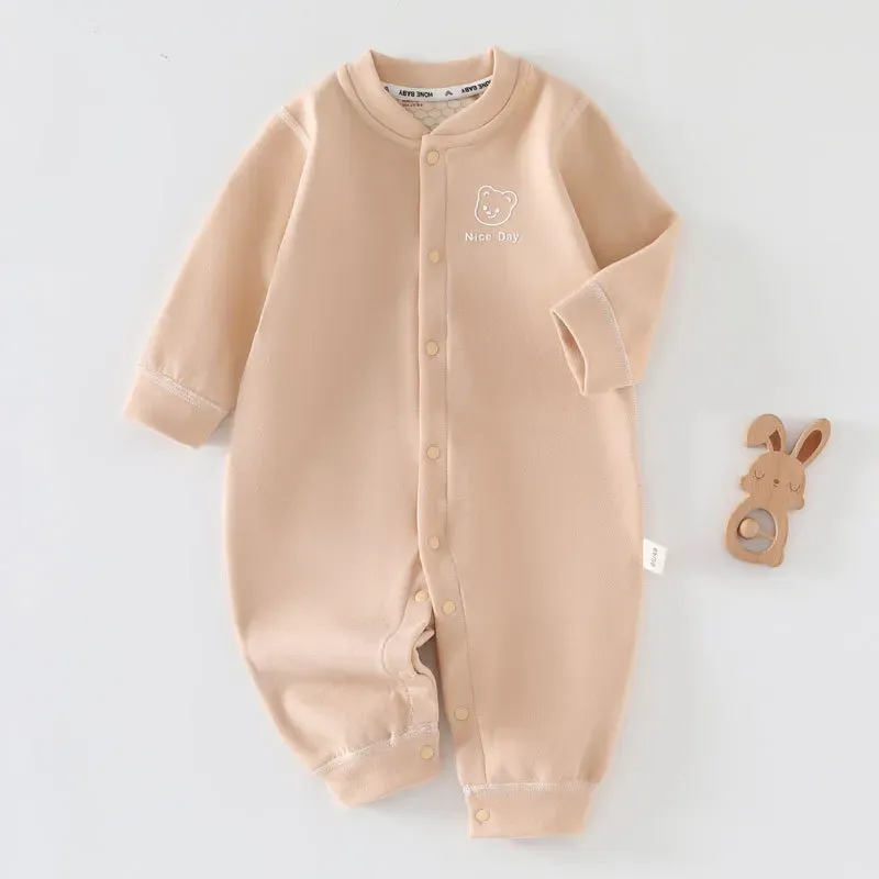 Wholesale Baby Autumn And Winter Basic Long-Sleeved Jumpsuits - Image 9