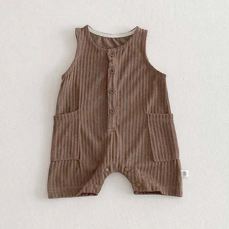 Wholesale Kids Baby Boys Casual Cute Stripe Romper - Image 7