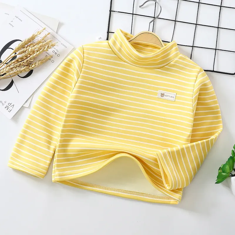 Wholesale Kids Toddler Boys Girls Casual Basic Stripe Print Fleece Long Sleeve T-Shirt - Image 3