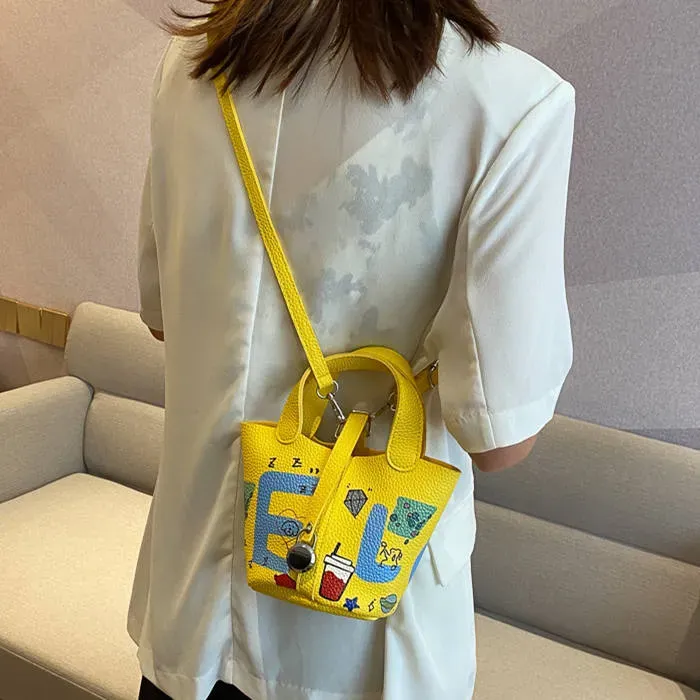 Women Fashion Cartoon Printing PU Leather Crossbody Bags - Image 3