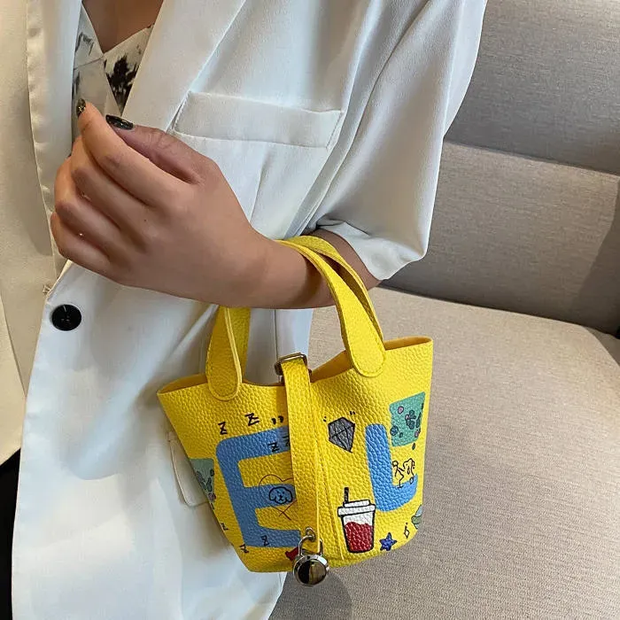 Women Fashion Cartoon Printing PU Leather Crossbody Bags - Image 4