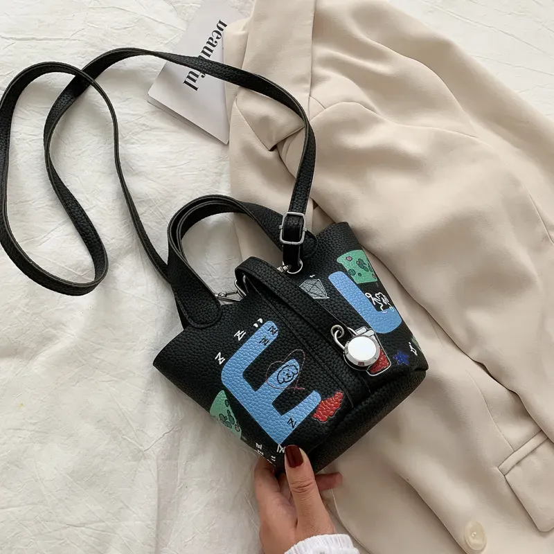 Women Fashion Cartoon Printing PU Leather Crossbody Bags - Image 6