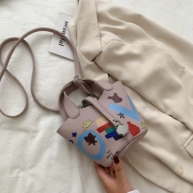 Women Fashion Cartoon Printing PU Leather Crossbody Bags - Image 10