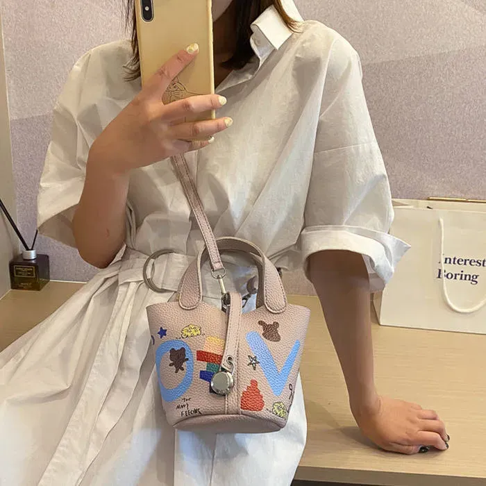 Women Fashion Cartoon Printing PU Leather Crossbody Bags - Image 11