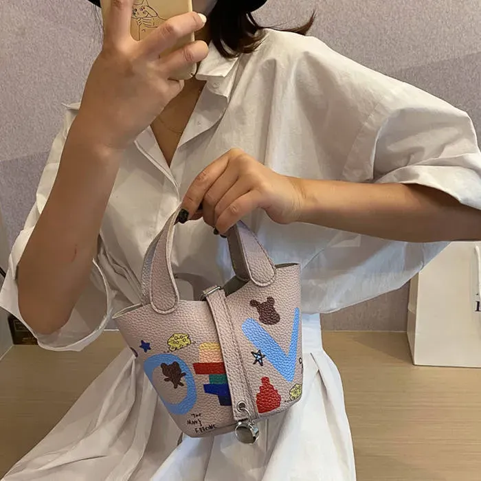 Women Fashion Cartoon Printing PU Leather Crossbody Bags - Image 12