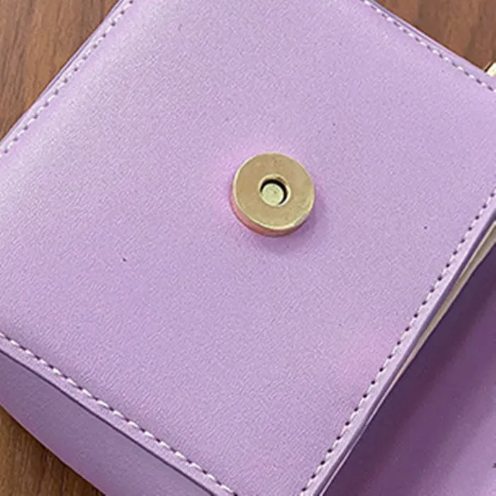 Women Solid Color Metal Chain Mini Shoulder Bag - Image 12