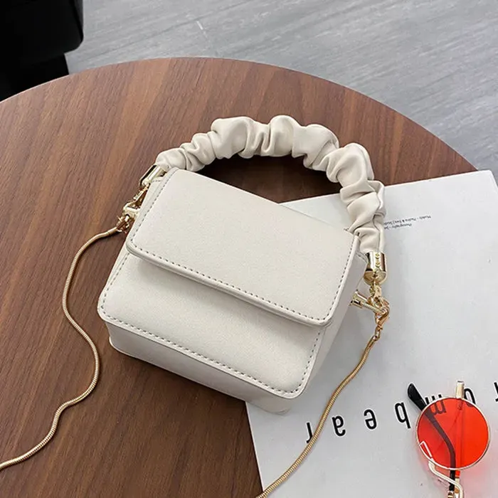 Women Solid Color Metal Chain Mini Shoulder Bag - Image 16