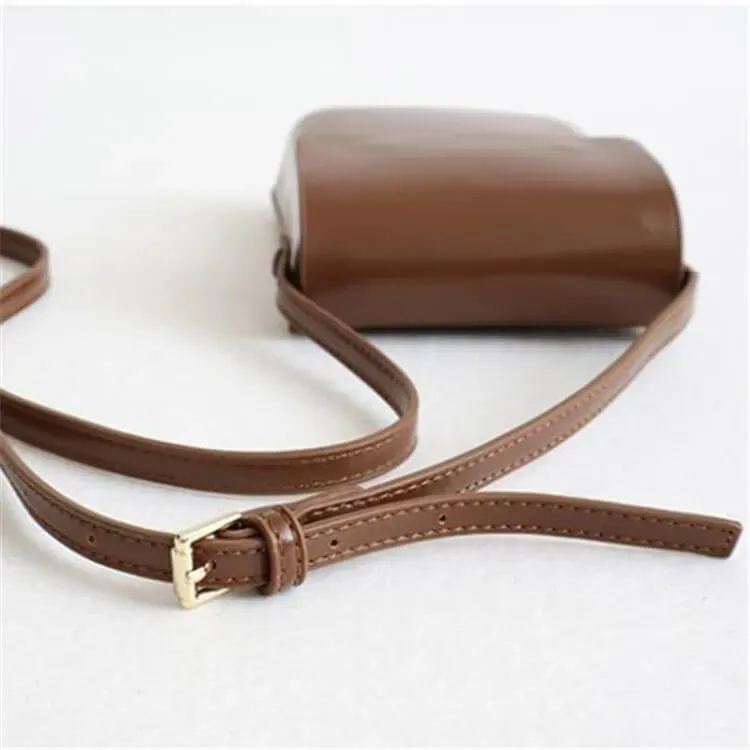 Women Classic Soild Color Square PU Crossbody Mini Bag - Image 4