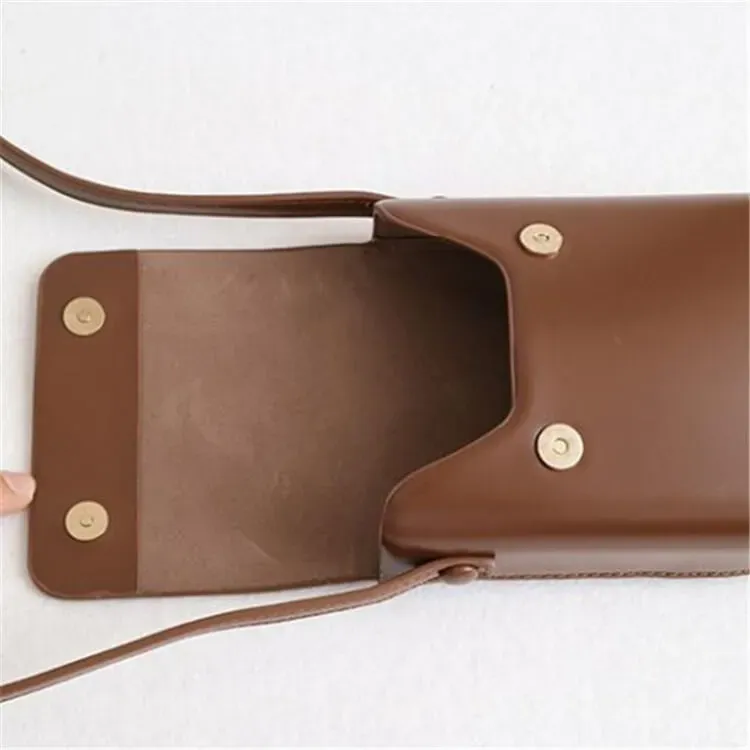 Women Classic Soild Color Square PU Crossbody Mini Bag - Image 5