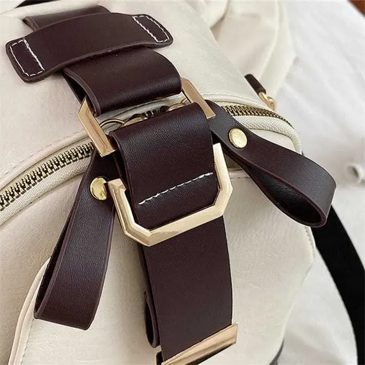 Women Classic Color Blocking Multi-pocket Backpack - Image 13