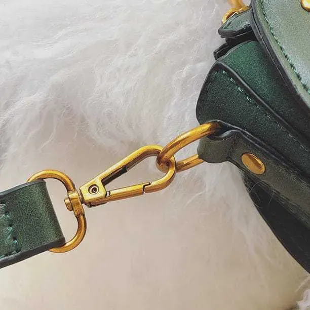 Women Vintagd Patchwork Round Crossbody Bag - Image 10