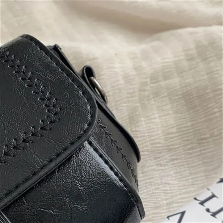 Women Retro Solid Color Flap Crossbody Bag - Image 6