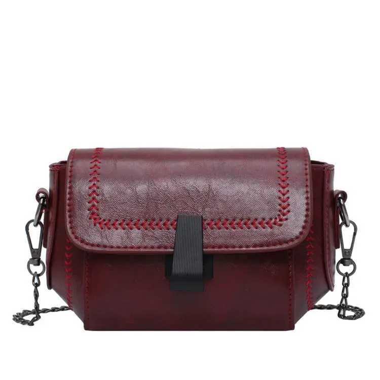 Women Retro Solid Color Flap Crossbody Bag - Image 14