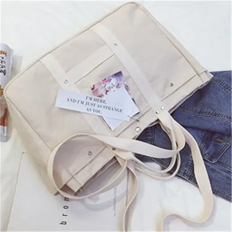 Women Fashion Large Capacity Canvas Tote Bag - Image 9