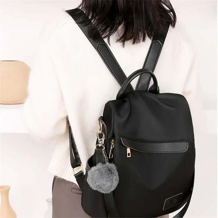 Women Fashion Color Blocking Patchwork Large Capacity Backpack - Image 3