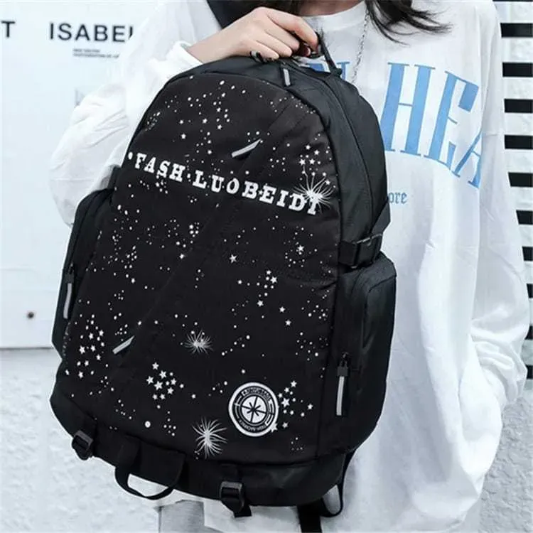 Women Fashion Zipper Color Blocking Large Capacity Backpack - Image 11