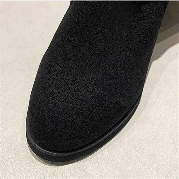 Size:4.5-7.5 Women Fashion Solid Color Over The Knee Boots - Image 10