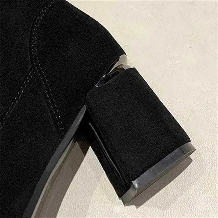 Size:4.5-7.5 Women Fashion Solid Color Over The Knee Boots - Image 11