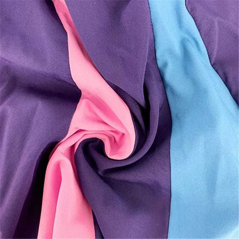 2XL-5XL Women Fashion Plus Size Deep V Geometric Print Long Sleeve Swing Dress - Image 10