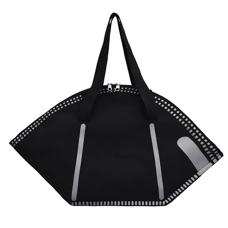 Mask Shape Women Creative Design Letter Pattern Large Capacity Shoulder Handle Bag - Image 5