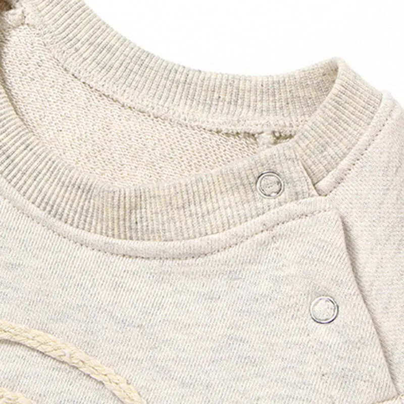 Wholesale Kids Simple Rainbow Line Pattern Long-sleeves Romper - Image 3