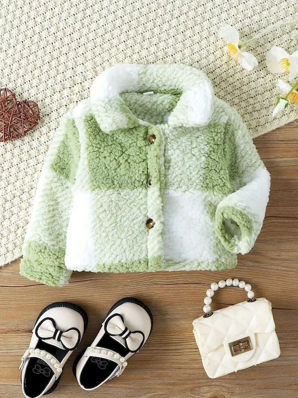 Wholesale Kids Baby Boys Girls Autumn Winter Casual Long Sleeve Plush Coat - Image 5