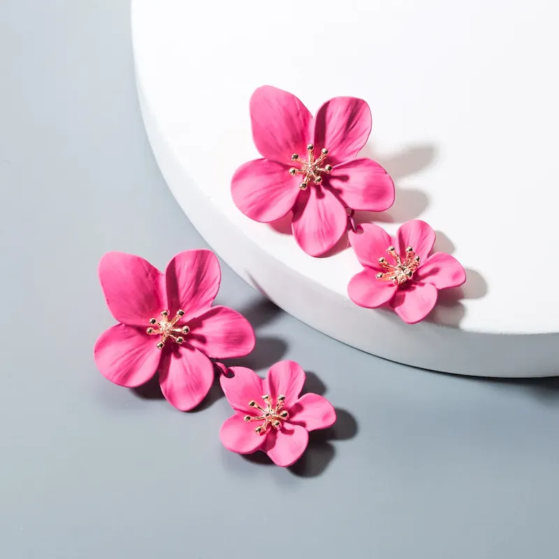 Wholesale Women Fashion Flower Earrings