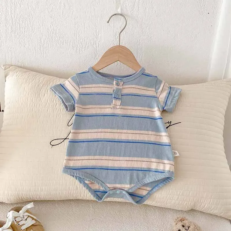 Wholesale Kids Baby Boys Girls Casual Cute Stripe Romper