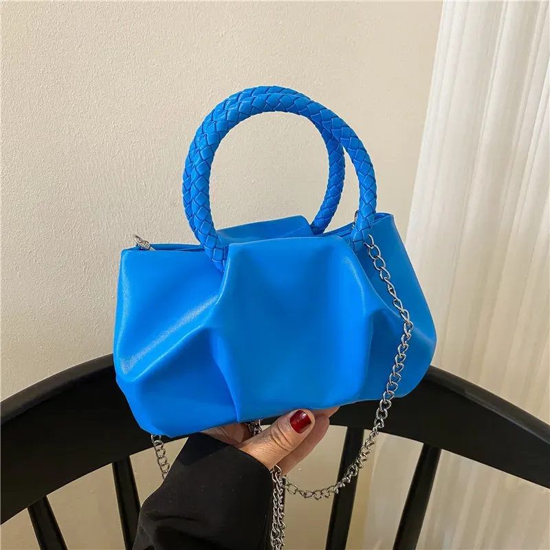 Design Bag Women'S Spring Solid Color Portable Pleated Popular Mini Bag - Image 8