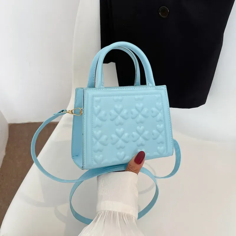 Simple Solid Color Indentation Shoulder Bag - Image 8