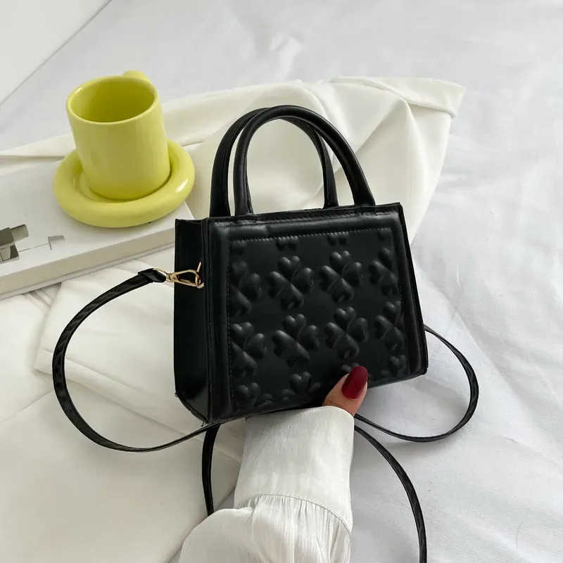 Simple Solid Color Indentation Shoulder Bag - Image 9