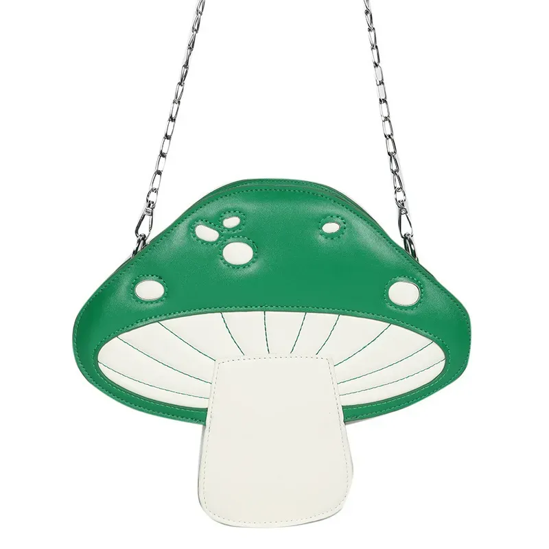 Women Fashion Personality Design Funny Cute Cartoon Pu Mushroom Shape Bag - Image 5