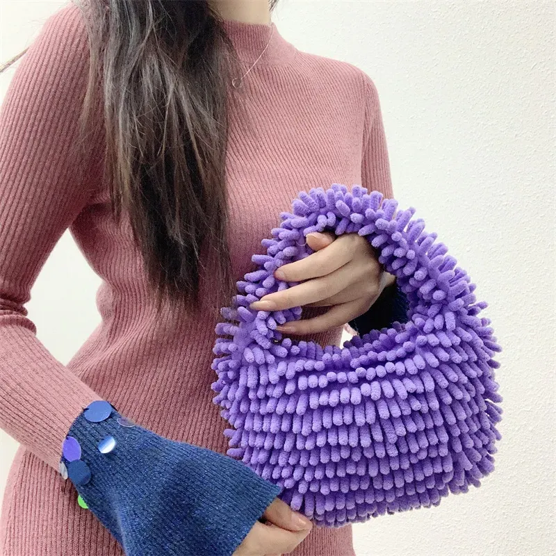 Women'S Fashion Mop Plush Candy Handbag - Image 3