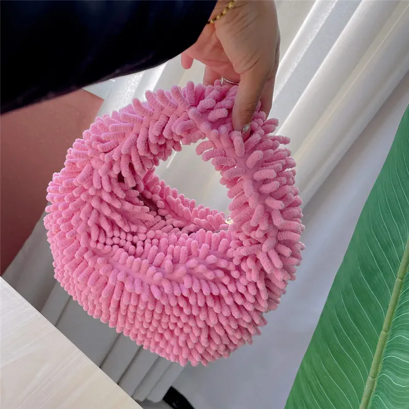 Women'S Fashion Mop Plush Candy Handbag - Image 4