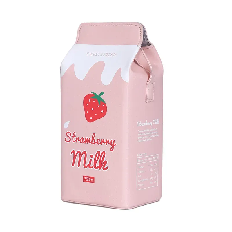 Women Simple Cute Milk Box Creative Shaped Messenger Bag - Image 10