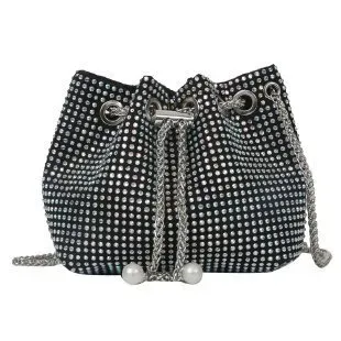 Women Fashion Rhinestone Chain Bucket Bag - Image 13