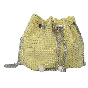 Women Fashion Rhinestone Chain Bucket Bag - Image 17