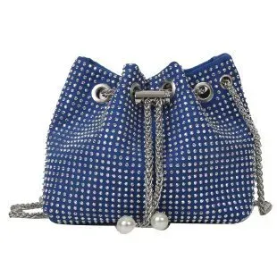 Women Fashion Rhinestone Chain Bucket Bag - Image 18