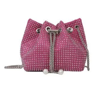 Women Fashion Rhinestone Chain Bucket Bag - Image 20