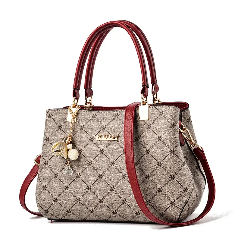 Women Fashion Floral Bell Pendant Large Capacity Handle Bag - Image 6