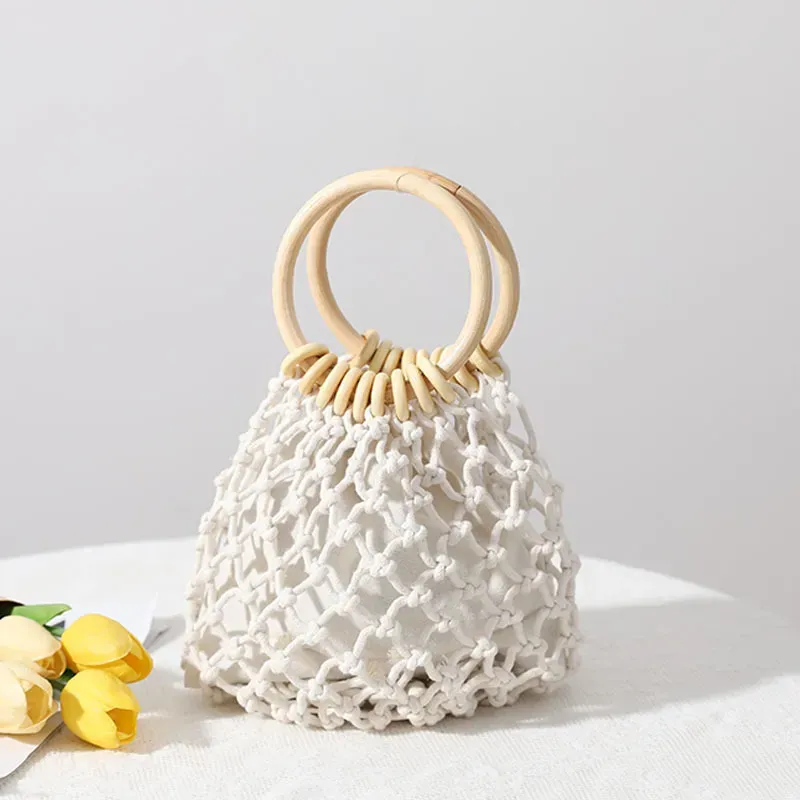 Bohemian Holiday Beach Woven Straw Tote Bag - Image 4