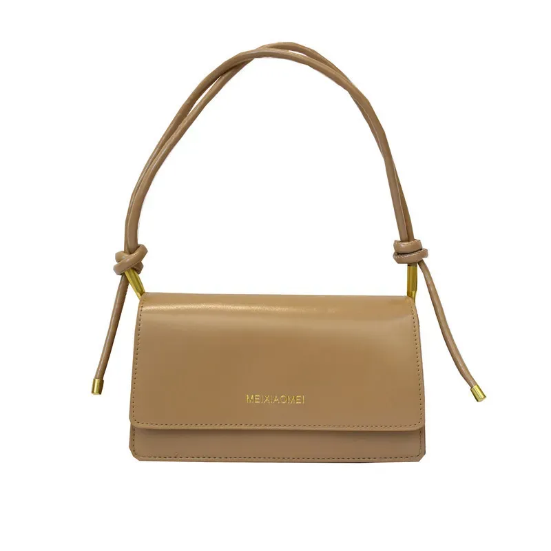 Women Fashionable Simple Solid Color Square Flap Shoulder Bag - Image 5