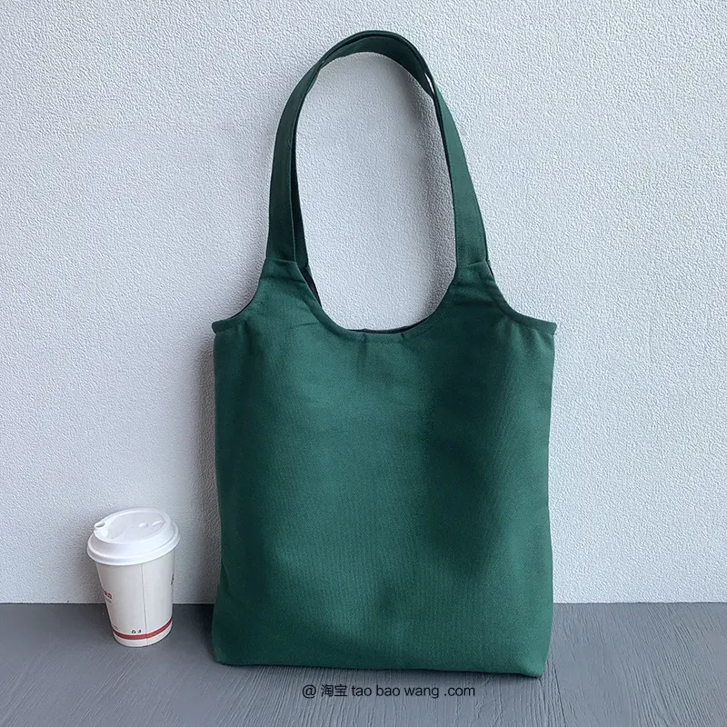 Women Simple Solid Color Large Capacity Shoulder Tote Bag - Image 10