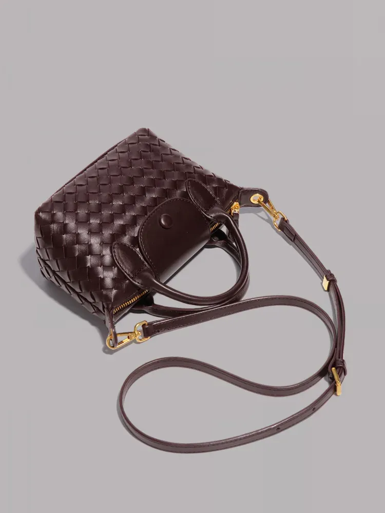 Fashion Solid Color Zipper Shoulder Bag - Image 4