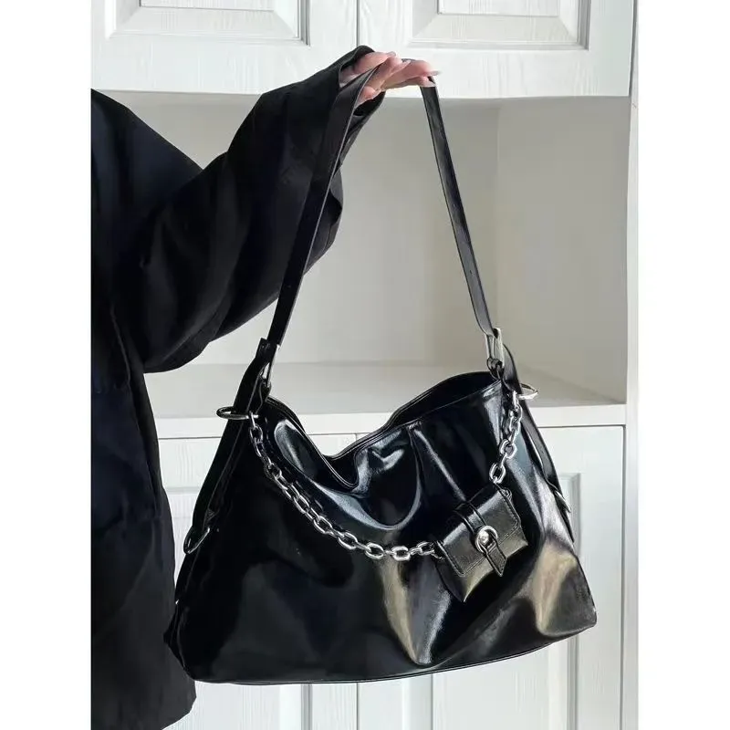 Women Simple Solid Color Large Capacity Shoulder Bag - Image 5